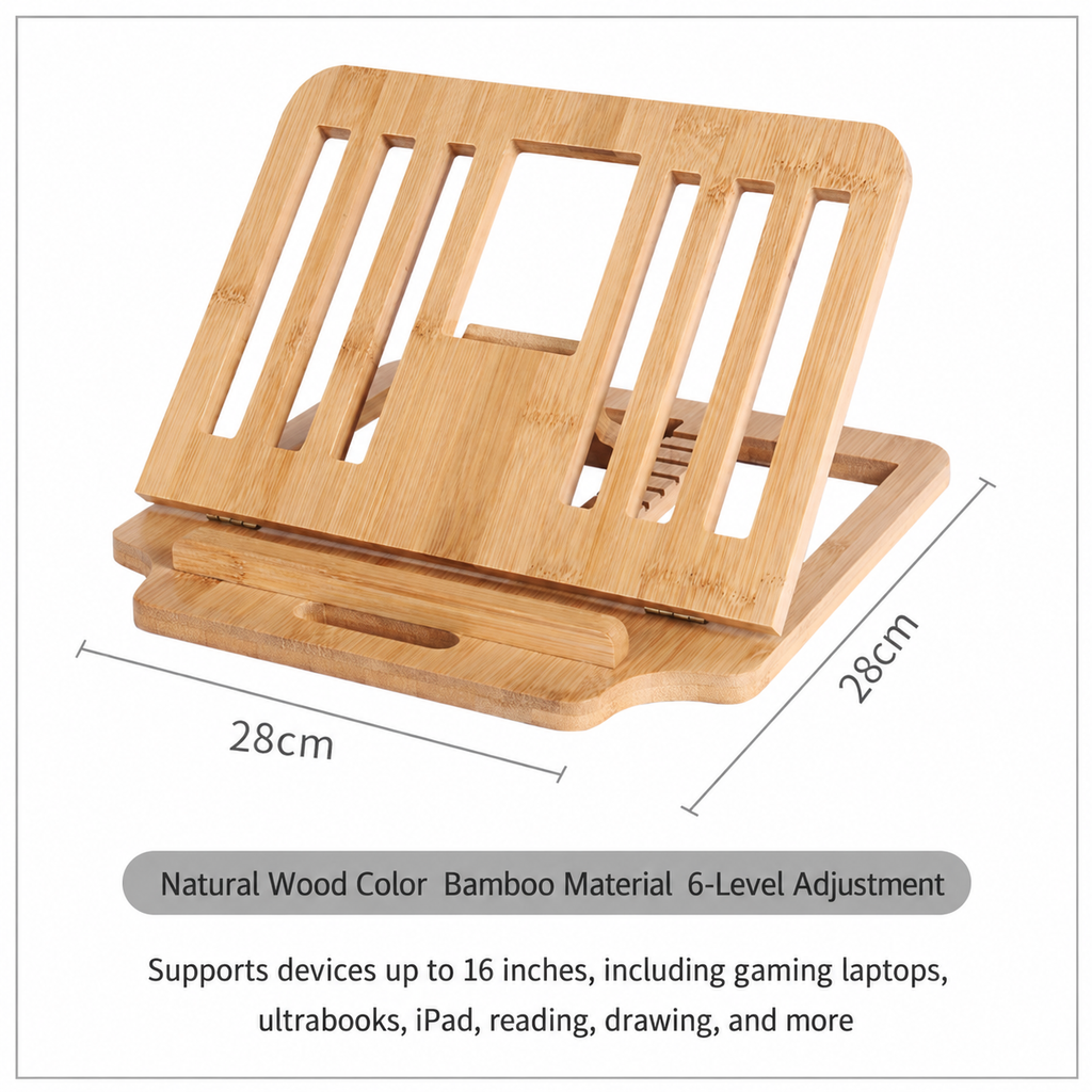 Foldable Bamboo Laptop Stand