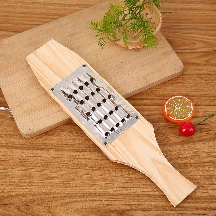 Wood Handle Stainless Steel Vegetable Grater