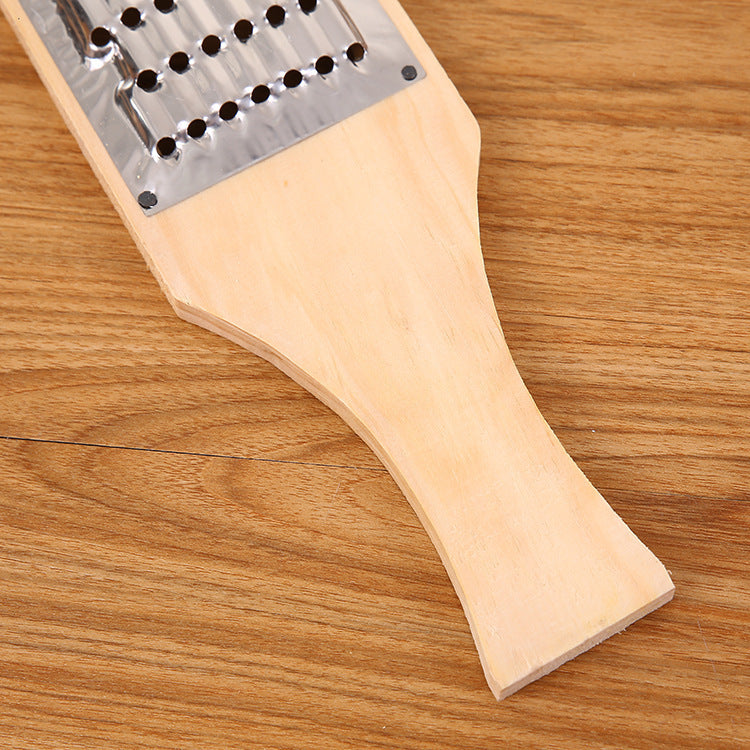 Wood Handle Stainless Steel Vegetable Grater