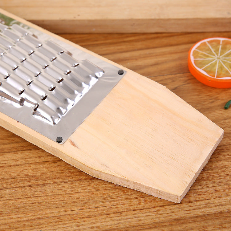 Wood Handle Stainless Steel Vegetable Grater