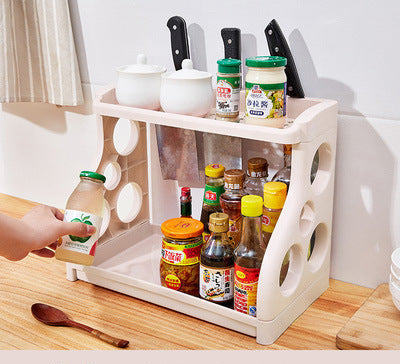 Two-Tier Kitchen Dish and Knife Storage Rack