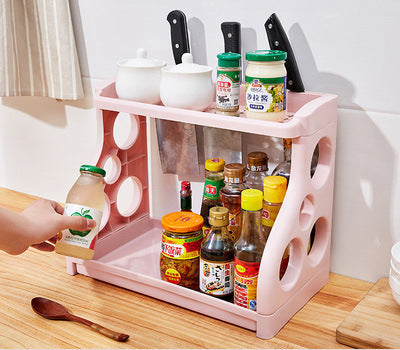 Two-Tier Kitchen Dish and Knife Storage Rack
