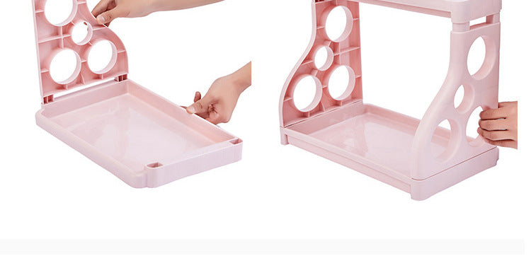 Two-Tier Kitchen Dish and Knife Storage Rack