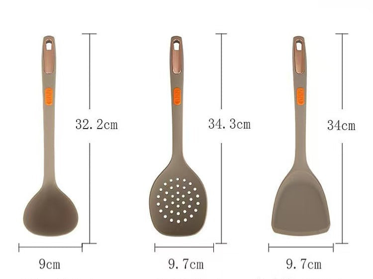 Silicone Kitchen Utensil Set with Storage Rack