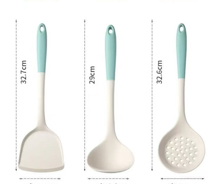 One-Piece Silicone Kitchen Utensil Set for Nonstick Cookware