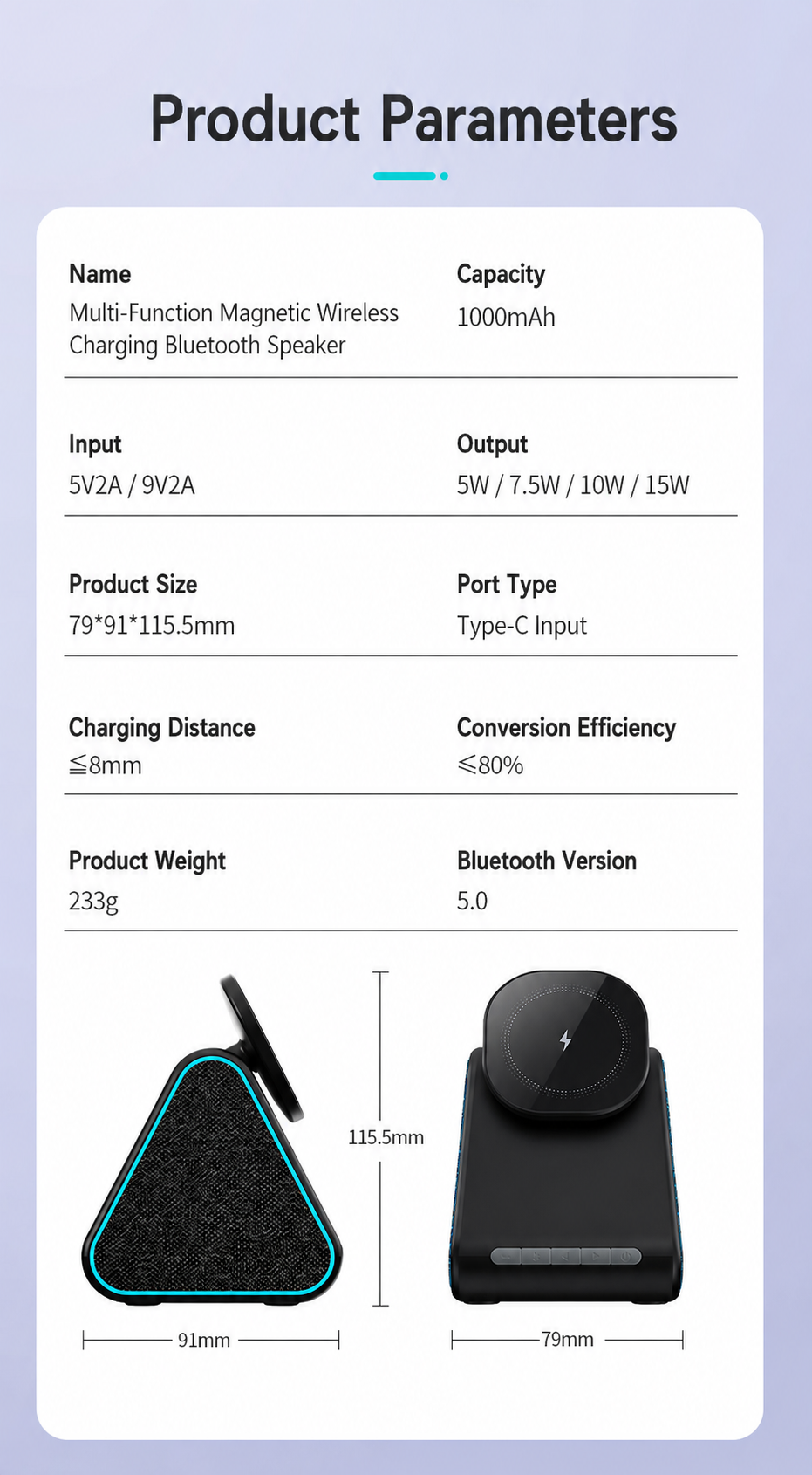 15W MagSafe Car Wireless Charger Mount