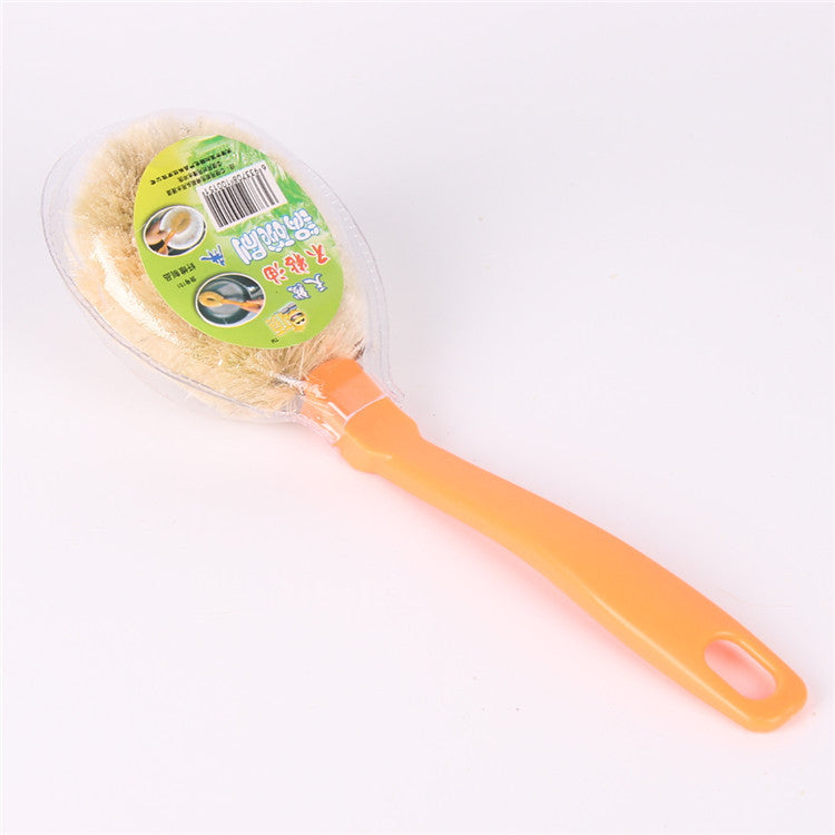 Natural Fiber Wooden Pot Brush for Dishes & Cookware
