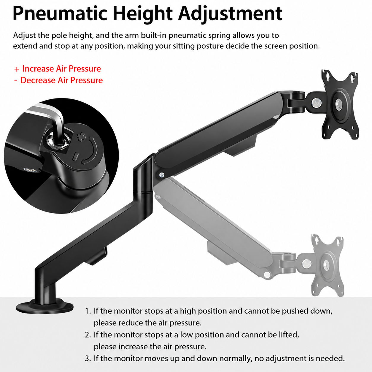No-Drill Monitor Arm Desk Mount