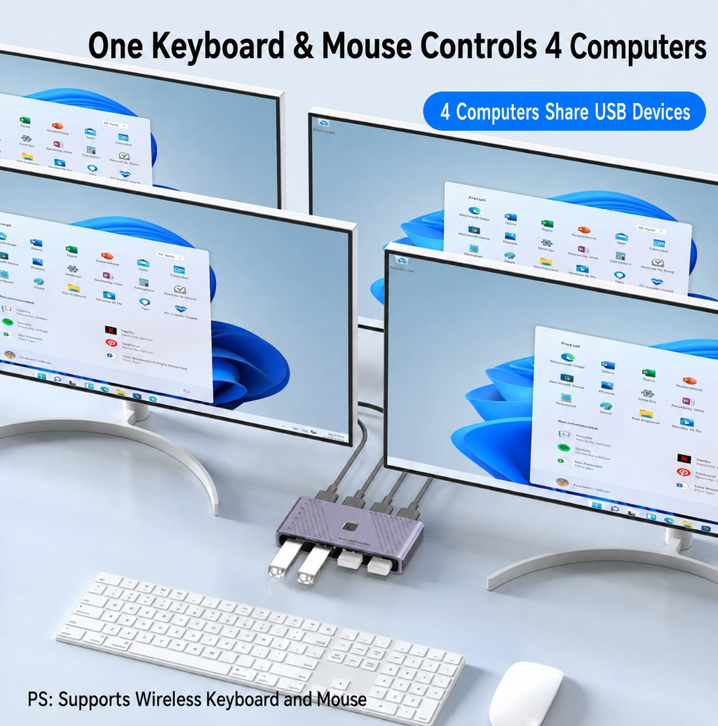 4-Port USB 3.0 Sharing Switch