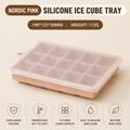 Food-grade Silicone Ice Cube Tray with Lid, Ice Making Mold, Household DIY Ice Maker, Popular Ice Mold for Fruit Tea & Drinks.