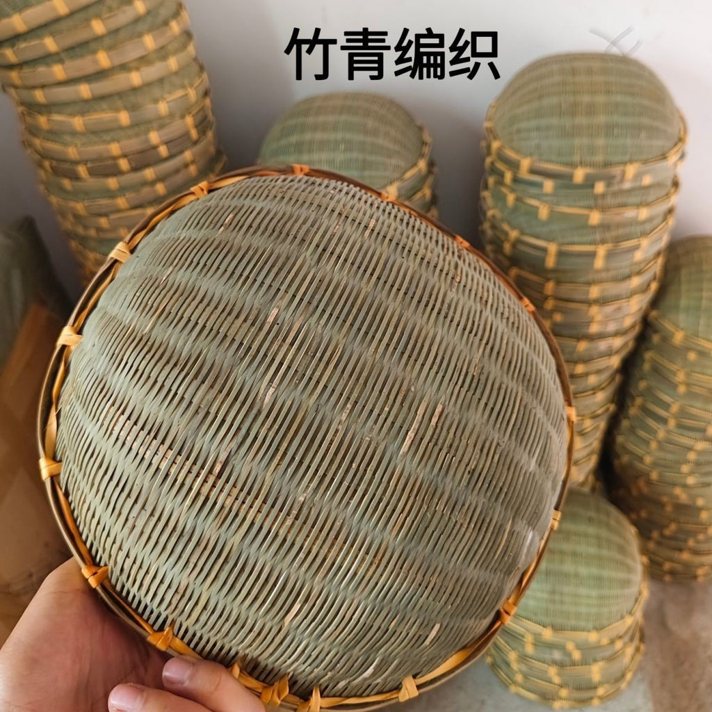 Bamboo Woven Bamboo Products, Round Dustpan, Vegetable Washing And Draining Basket, Storage Basket, Cooked Food, Steamed Bread Basket, Bamboo Rice Washing Basket, Pastoral Style