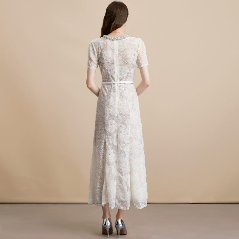 Women’s Floral Lace Short Sleeve Dress