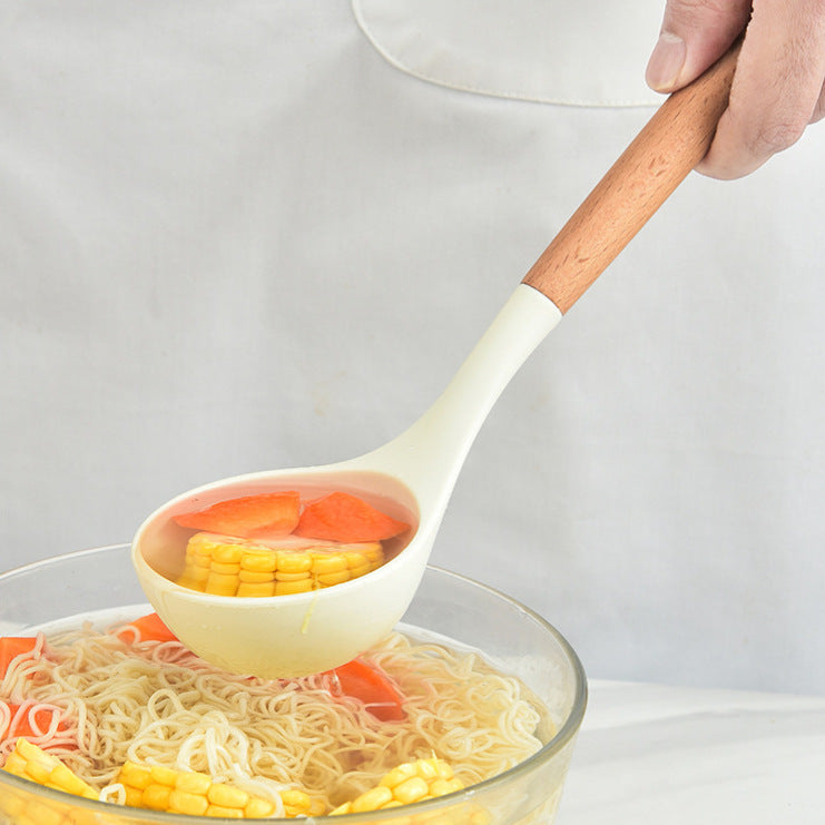 3-Piece Silicone Cooking Utensil Set with Beech Wood Handles
