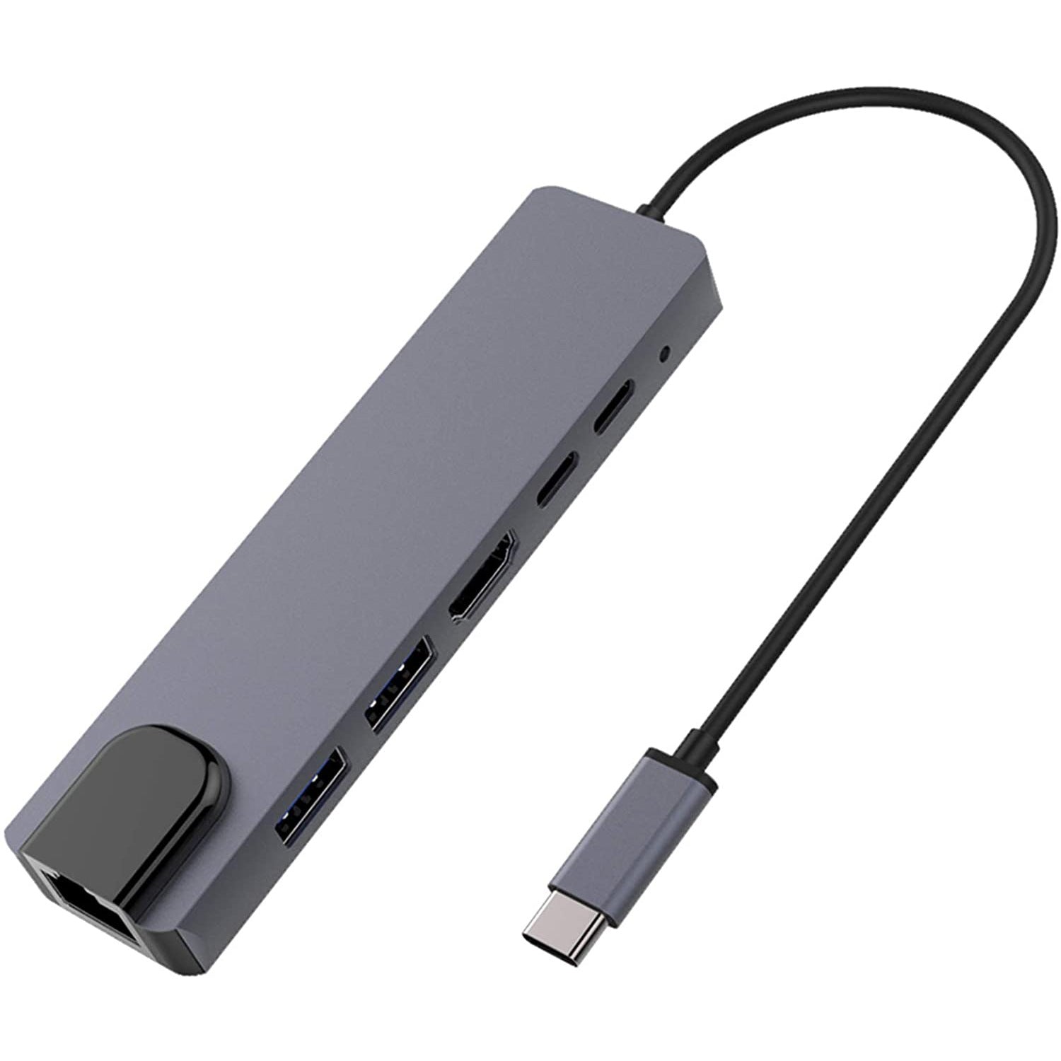 6-in-1 USB-C Hub with HDMI & Ethernet