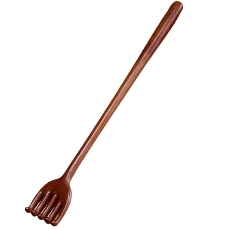 Golden Sandalwood All-In-One Itch Scratching Multi-Functional Scratching Rake Massage Claw Wooden Back Scratcher Does Not Ask For Help Scratching Rake