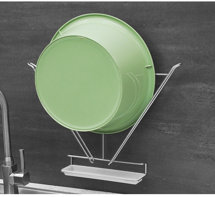 No-Drill Wall-Mounted Pot Lid Storage Rack