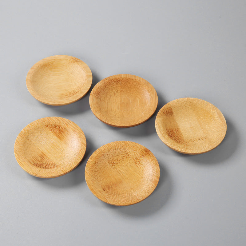 Bamboo Tea Coaster, Tic-Tac-Toe Coaster, Round Square Pad, Insulation Pad, Saucer, Wedding Pastry Pad, Trinket Decorative Pad