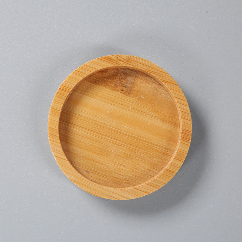 Bamboo Tea Coaster, Tic-Tac-Toe Coaster, Round Square Pad, Insulation Pad, Saucer, Wedding Pastry Pad, Trinket Decorative Pad