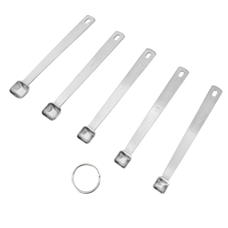 5-Piece Stainless Steel Measuring Spoon Set for Baking & Seasoning