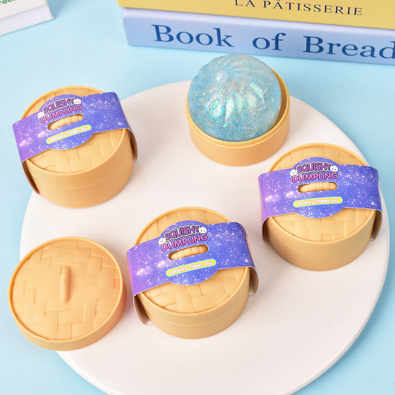 Glitter Bun Squishy Stress Relief Ball