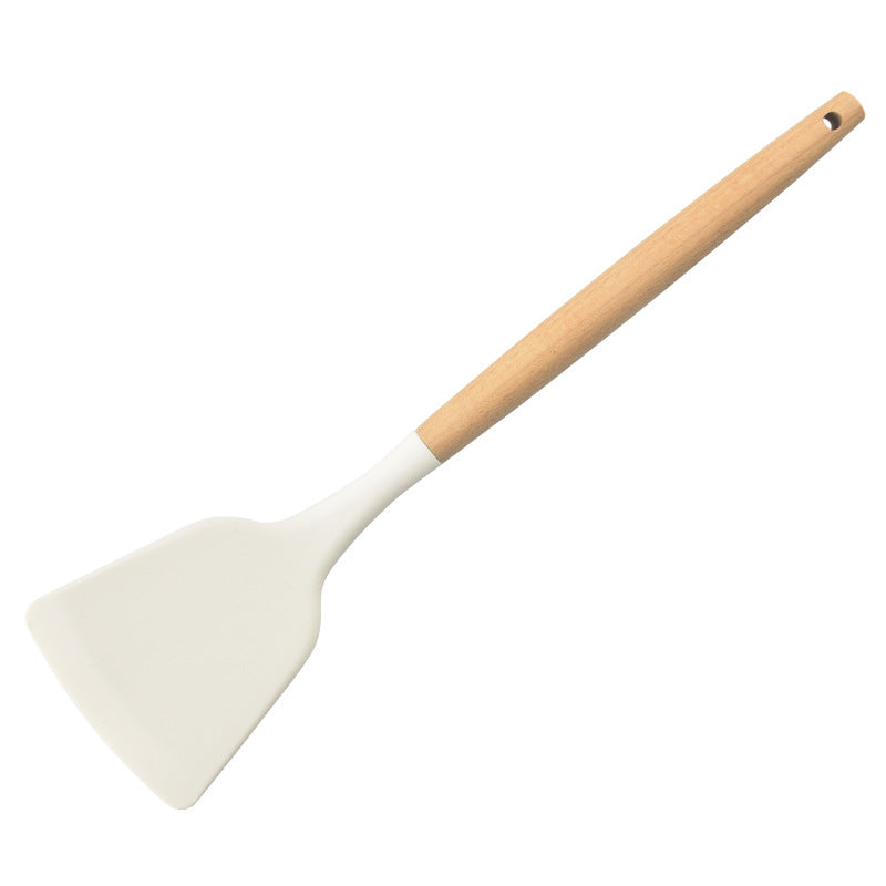 3-Piece Silicone Cooking Utensil Set with Beech Wood Handles