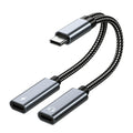 2-in-1 Type-C to 3.5mm Headphone Adapter