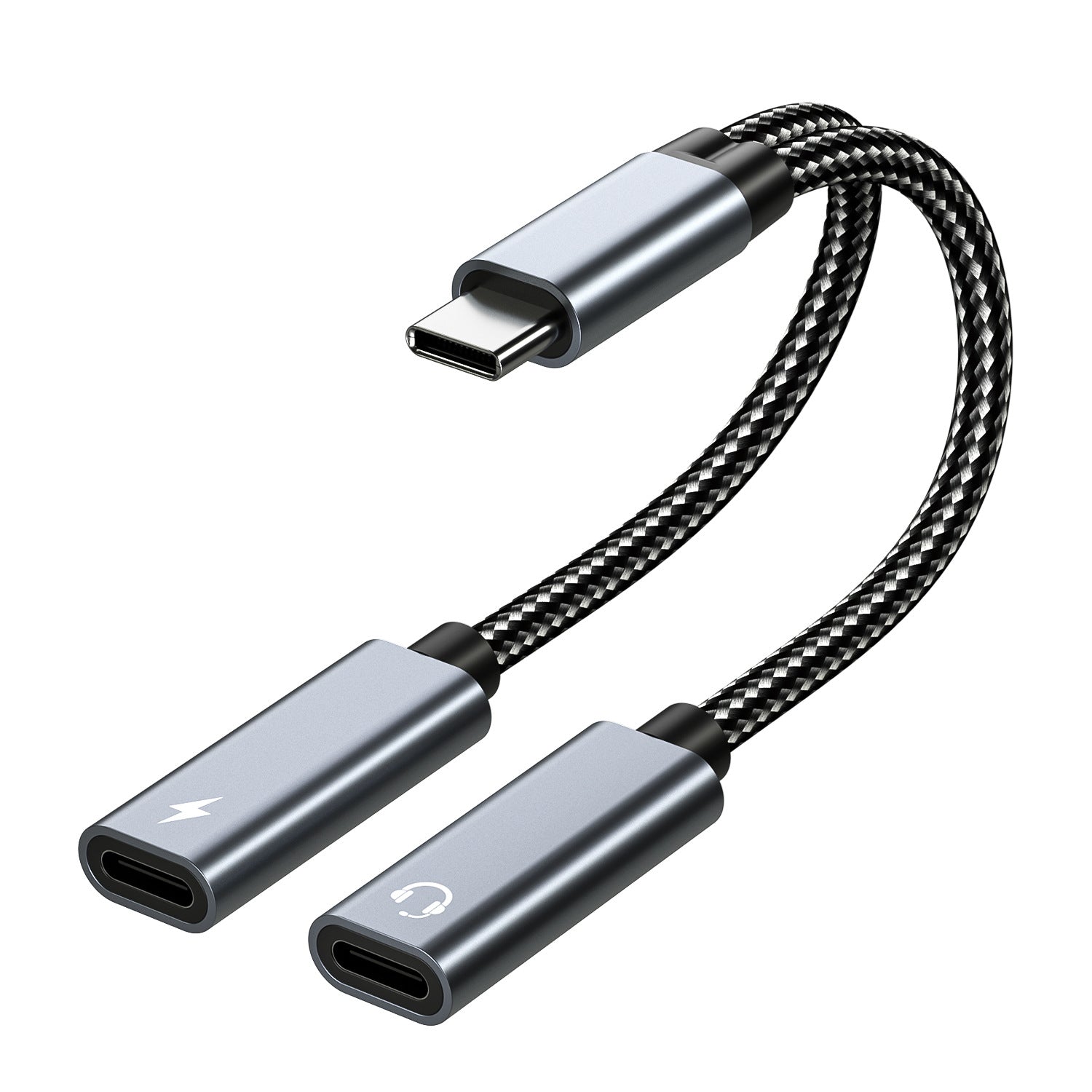 2-in-1 Type-C to 3.5mm Headphone Adapter