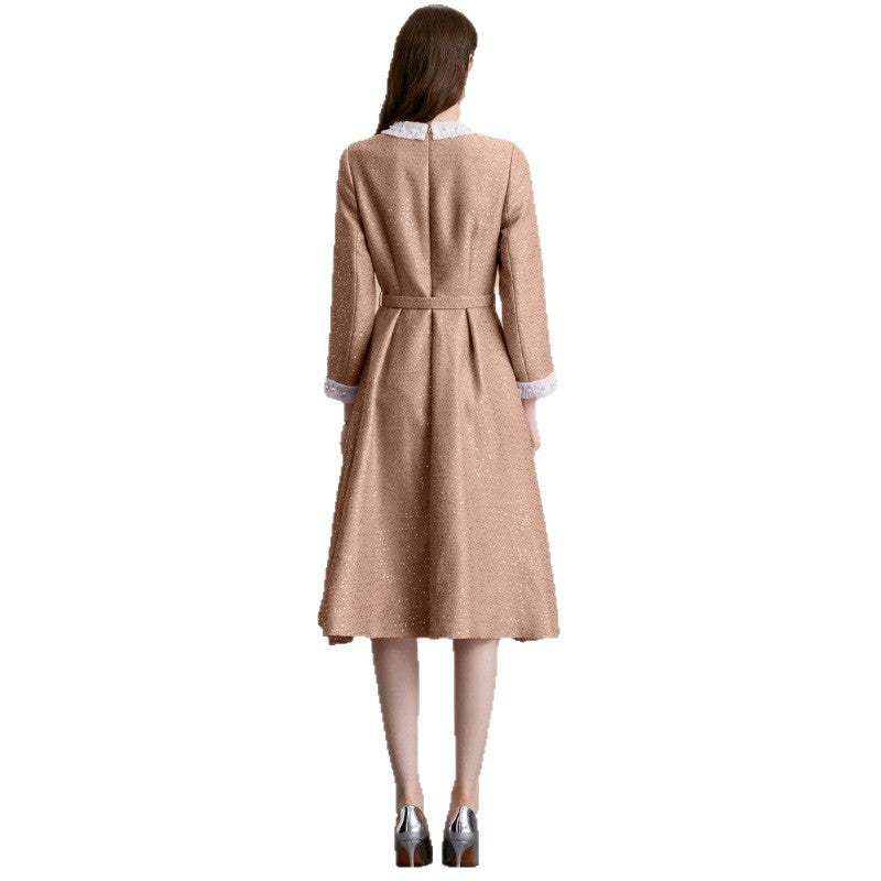 Vintage Button Belted Dress