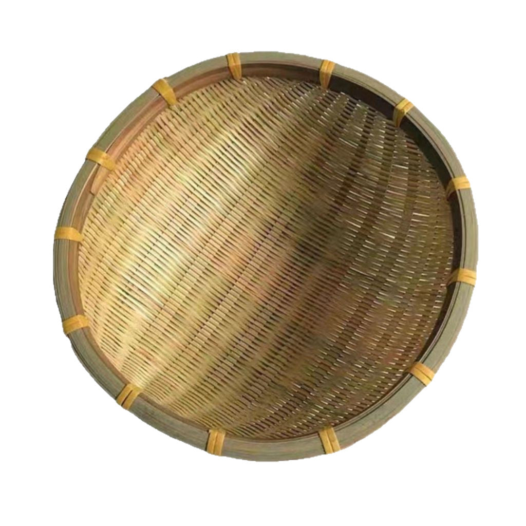 Bamboo Woven Bamboo Products, Round Dustpan, Vegetable Washing And Draining Basket, Storage Basket, Cooked Food, Steamed Bread Basket, Bamboo Rice Washing Basket, Pastoral Style