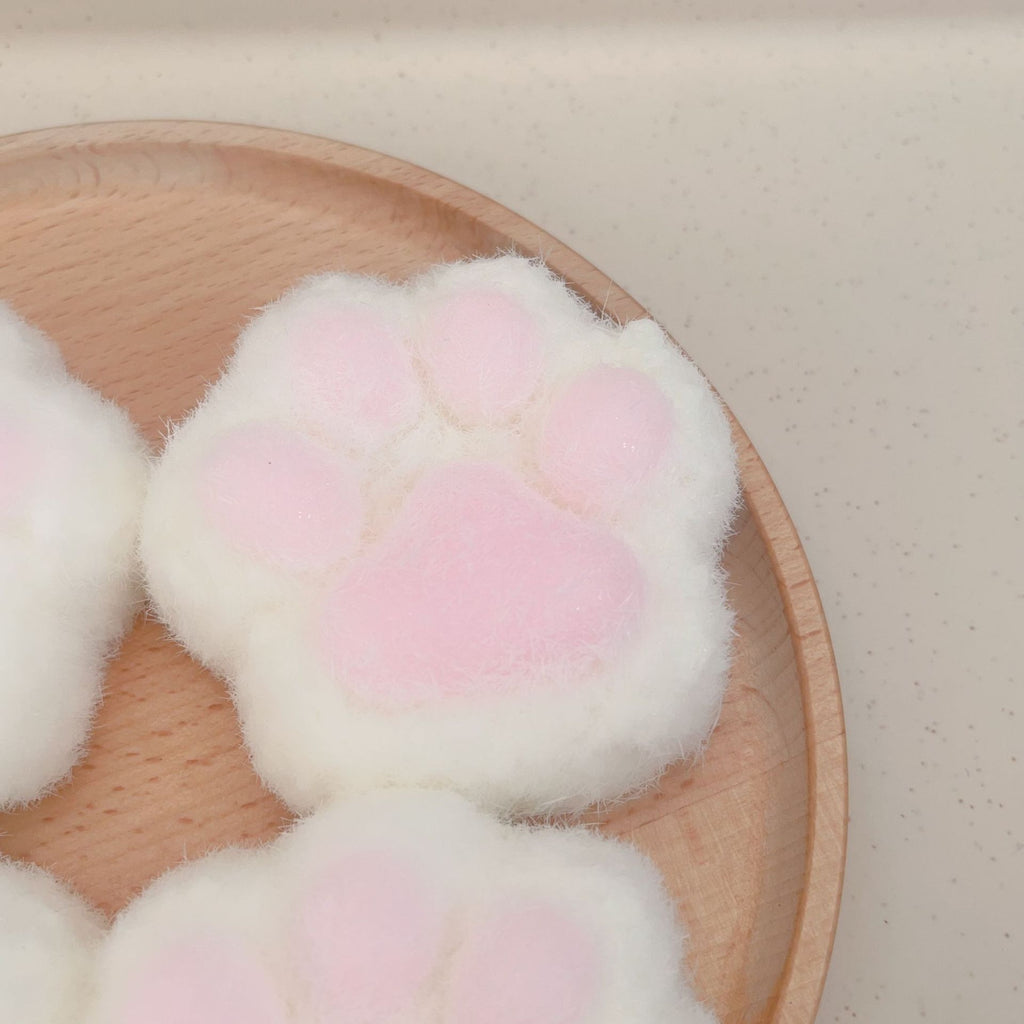 Stuffed Rice Ball Cat Paw Squeeze Toy