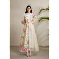 3D Floral V-Neck Maxi Dress
