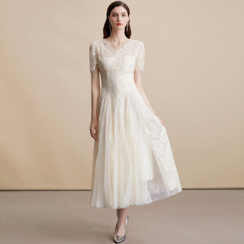 Embroidered Lace Mesh Princess Dress