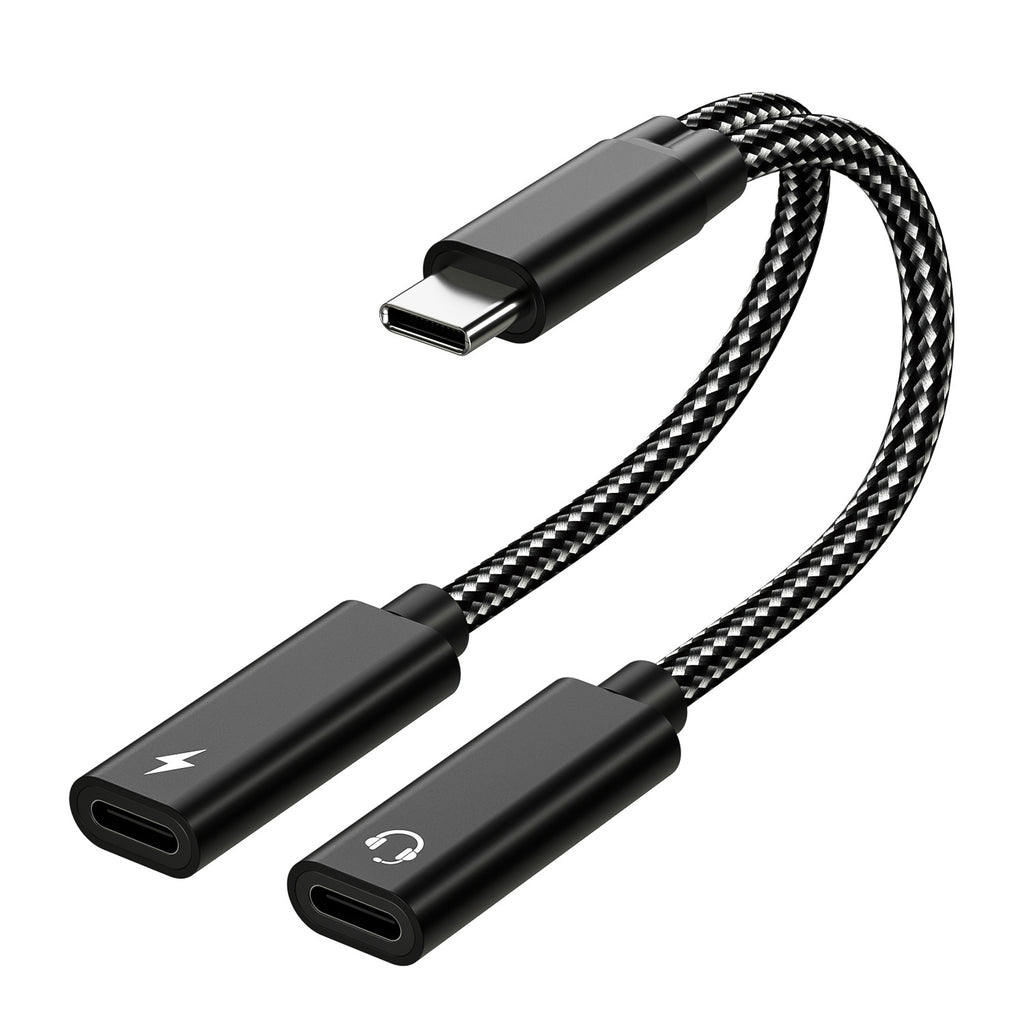 2-in-1 Type-C to 3.5mm Headphone Adapter