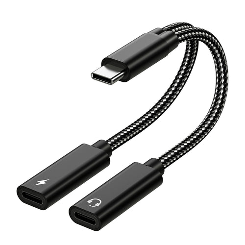 2-in-1 Type-C to 3.5mm Headphone Adapter