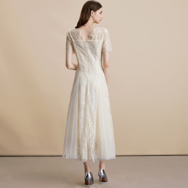 Embroidered Lace Mesh Princess Dress