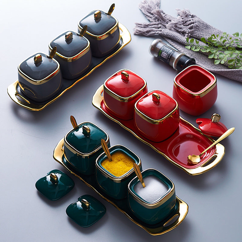 Luxury Ceramic Seasoning Jar Set