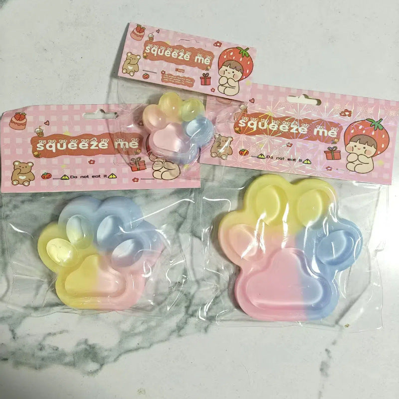 Rainbow Cat Paw Slow Rebound Squishy Toy