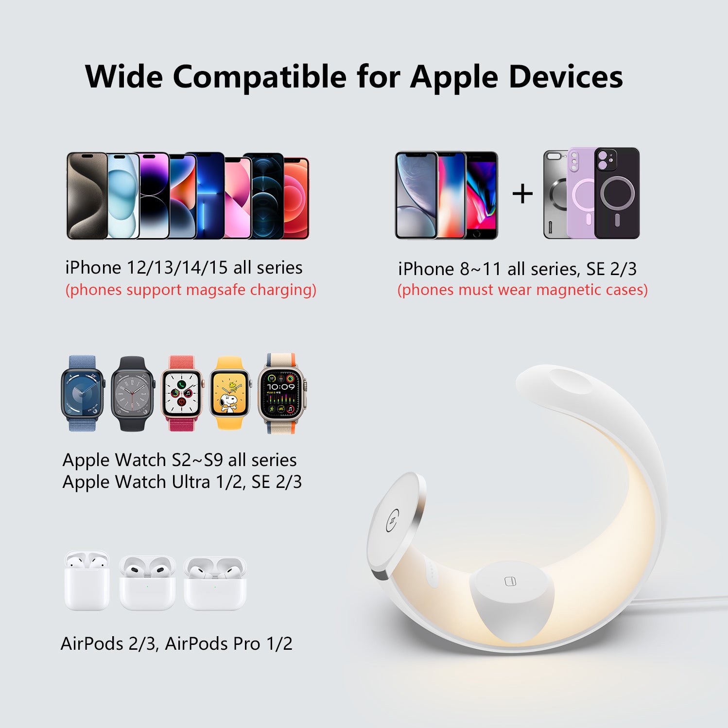 Foldable 4-in-1 Magnetic Wireless Charger
