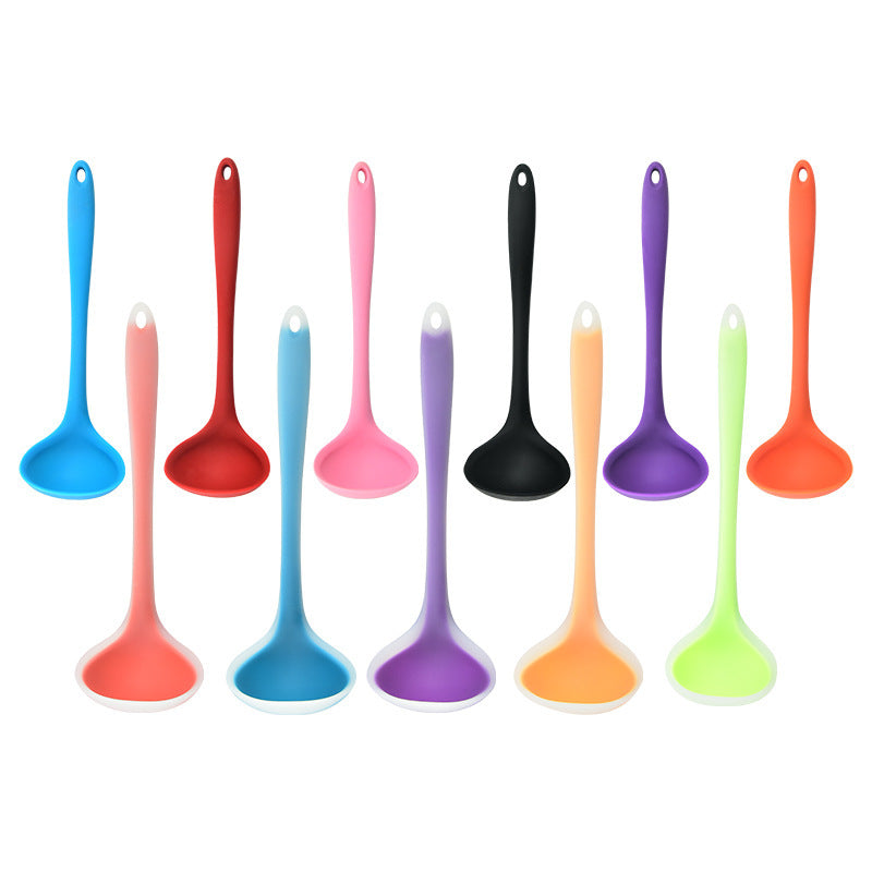 One-Piece Silicone Soup Ladle for Nonstick Cookware