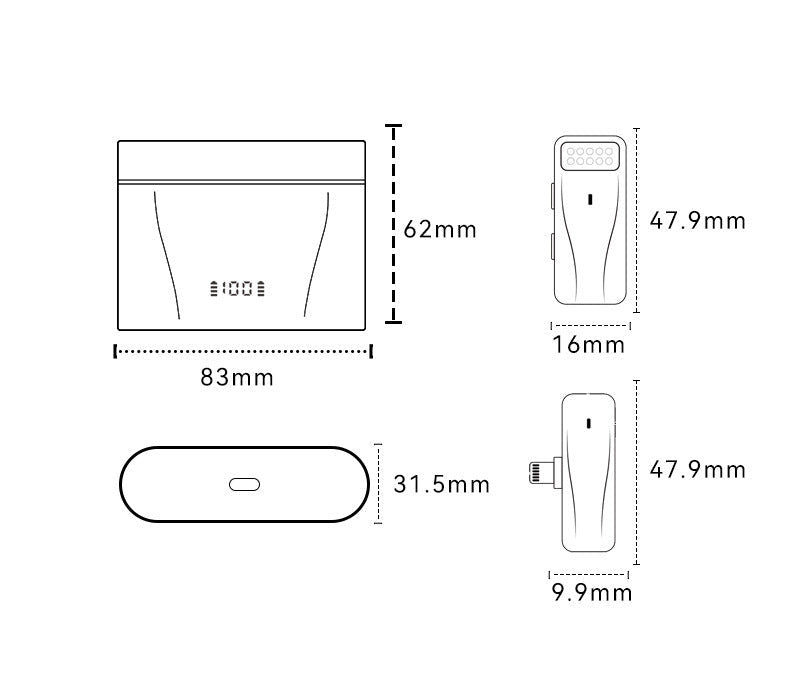 Windproof Wireless Lavalier Microphone
