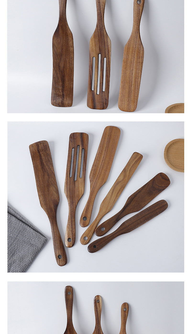 Acacia Wood Cooking Utensil Set for Nonstick Cookware
