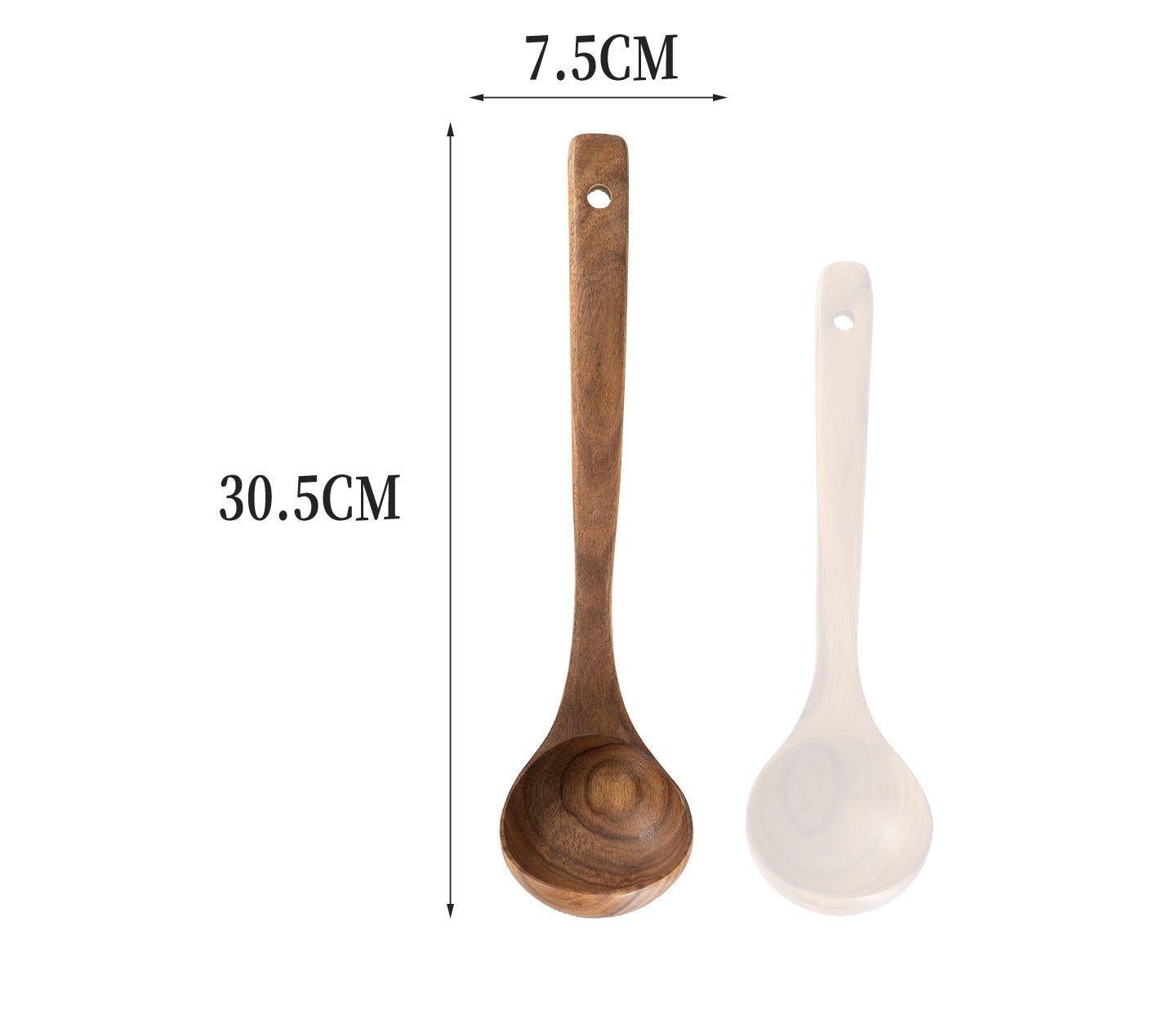 Long Handle Teak Soup Ladle for Soup & Hot Pot