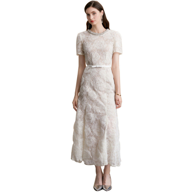 Women’s Floral Lace Short Sleeve Dress