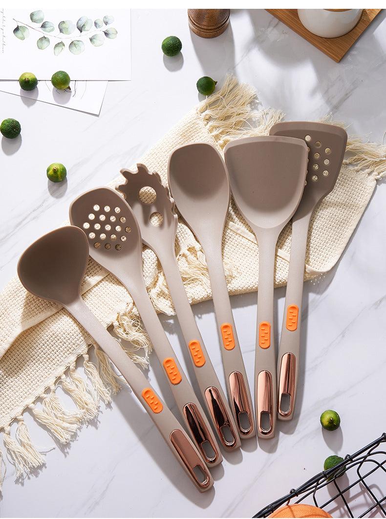 Silicone Kitchen Utensil Set with Storage Rack