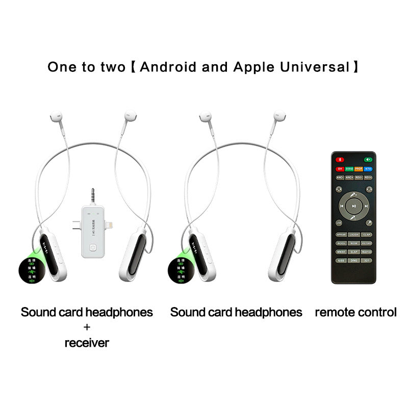 Wireless Neckband Live Sound Card Headset