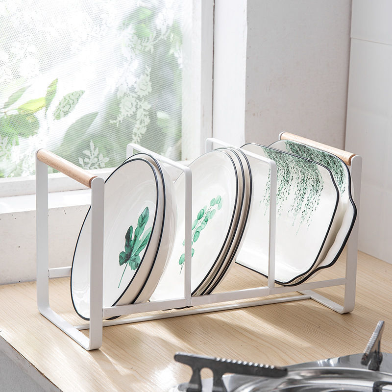 Japanese Style Iron Dish Drying Rack for Kitchen Counter