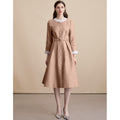 Vintage Button Belted Dress