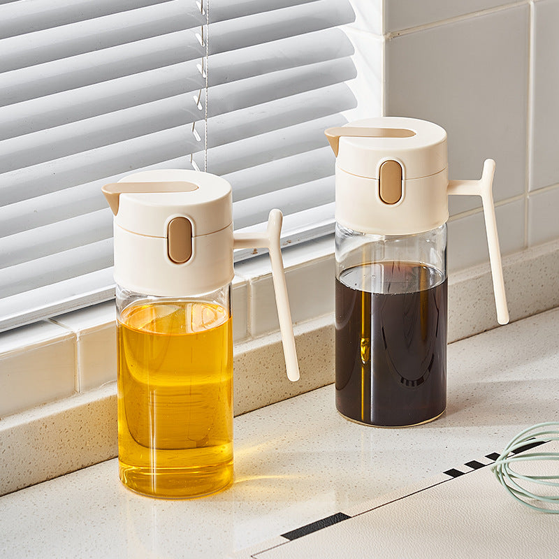 Auto Flip Glass Oil Dispenser Bottle