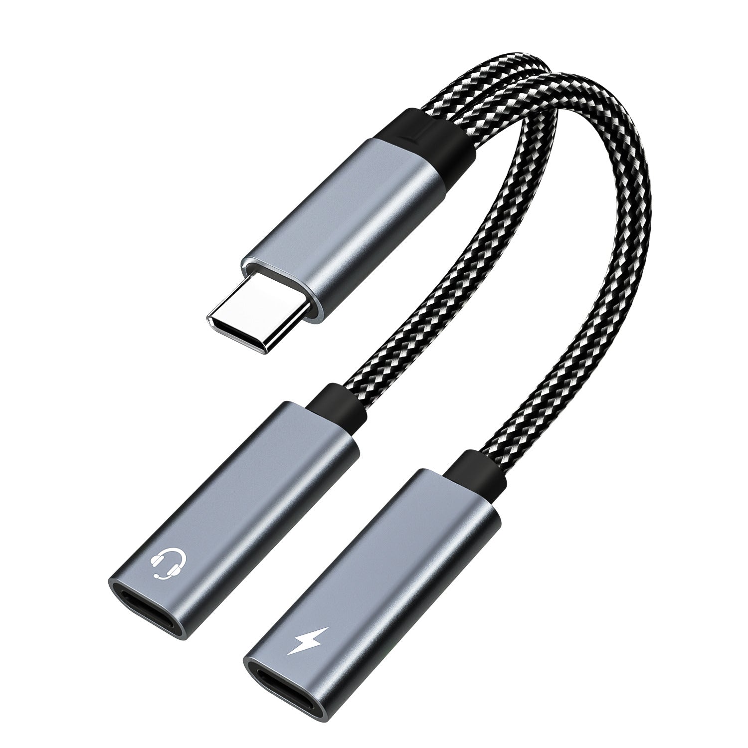 2-in-1 Type-C to 3.5mm Headphone Adapter
