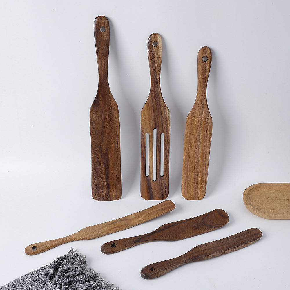 Acacia Wood Cooking Utensil Set for Nonstick Cookware